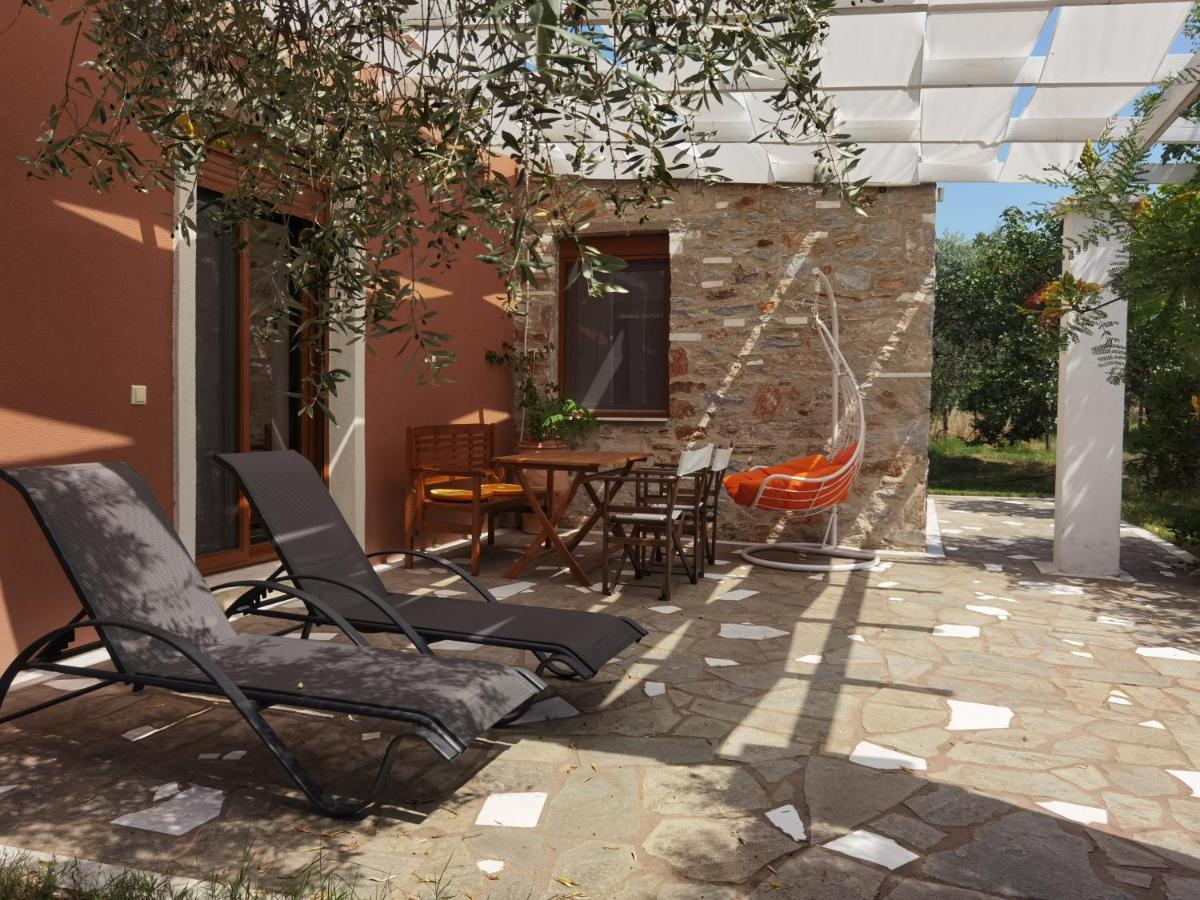 Elea Stone Houses In Organic Quiet Olive Grove, Prinos, Thassos Buitenkant foto