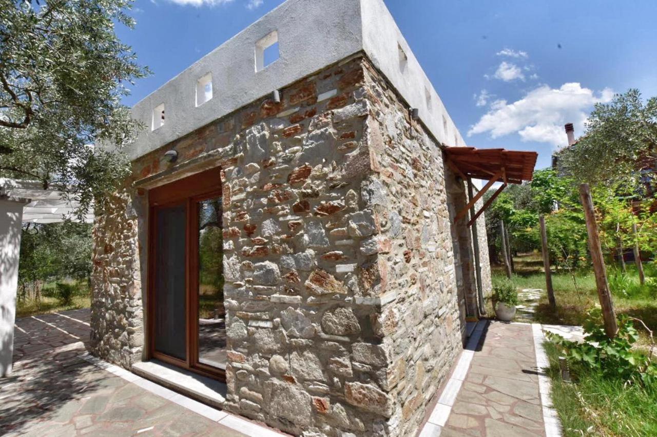 Elea Stone Houses In Organic Quiet Olive Grove, Prinos, Thassos Buitenkant foto